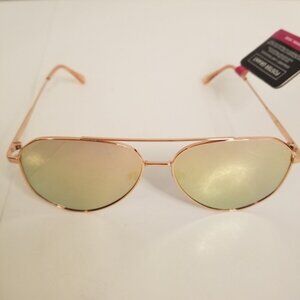 Foster Grant Aviator Sunglasses Scratch- & Impact-Resistant UV Lenses Rose Gold